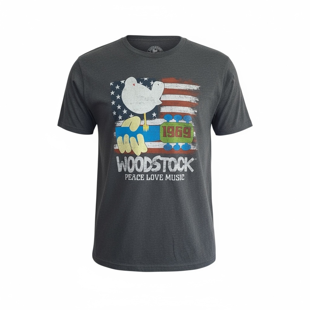 GOODIE TWO SLEEVES Woodstock Tee 50 Years Anniversary 1969-2019 Retro Gray XL